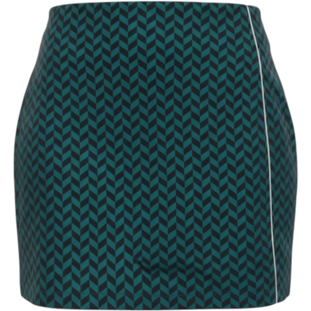 Lady Hagen Golf Skort Teal Black Chevron Geometric Athletic Skirt Womens 16